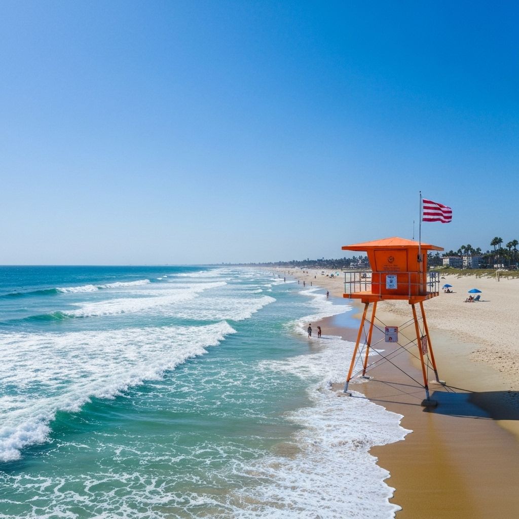 Beach lifeguard work